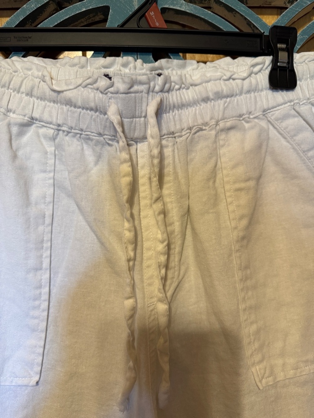 Gloria Vanderbilt white/pearl Cropped Drawstring Pants - Picture 3 of 7